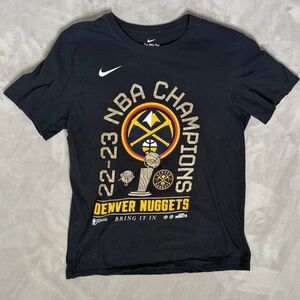 Denver Nuggets Shirt Adult Medium Black NBA Champions Nike Basketball Mens